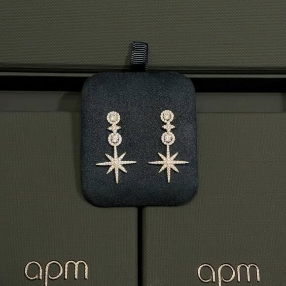 APM Monaco Pavé Météorites & Circles Drop Earrings - Picture 2 of 6